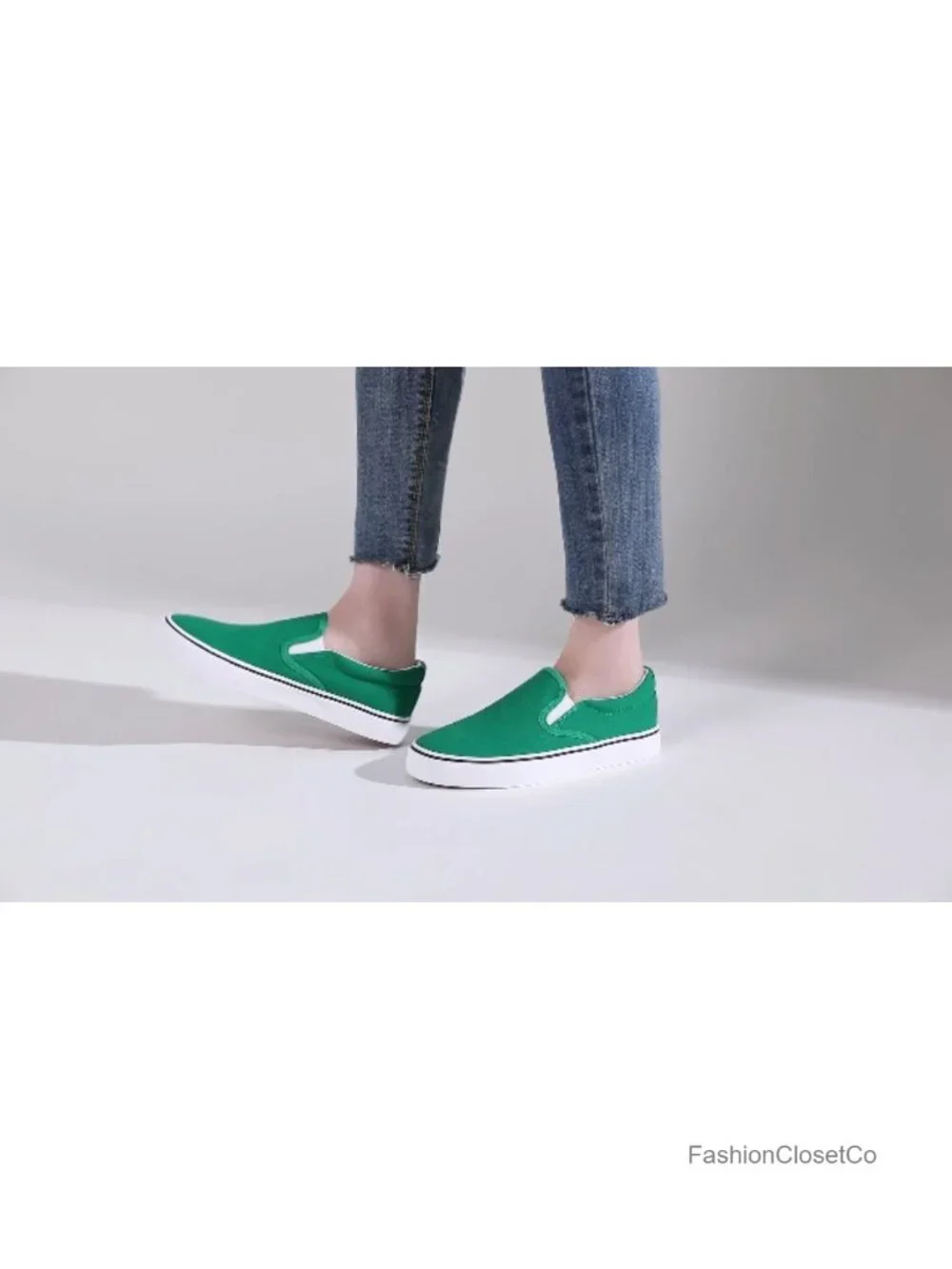 Women's Canvas Slip On Sneakers Non Slip Loafers